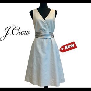 𝅺j. Crew special occasion and parties dress light beige/gray Sz8 NWT